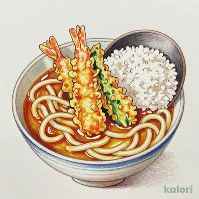 Full Course Set: Curry Udon and Tempura Bowl