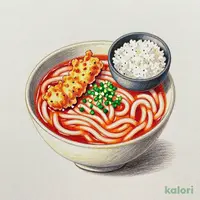 特製『赤の麻辣湯うどん』ミニ天丼セット