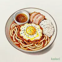 玉子とじ『白胡麻担々うどん』ミニ味噌かつ丼セット