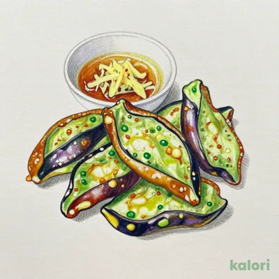 茄子の翡翠揚げ