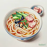 Lunch Set: Chanpon Udon Noodles and Mini Minced Tuna Rice Bowl