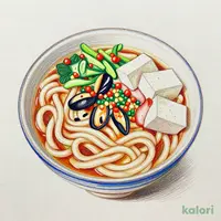 麵ランチ）民芸ちゃんぽんうどん（豆富のサラダ）
