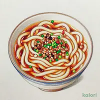 黒酢の酸辣うどん