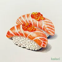 岩内サーモンの『いくらサーモンにぎり寿司２貫』