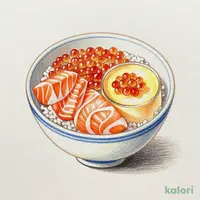Iwanai Salmon & Ikura Rice Bowl with Chawanmushi