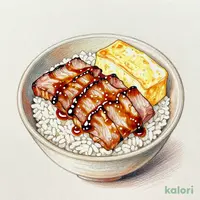 知床ポークの『北海道豚丼』　茶碗蒸し付