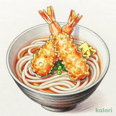 大海老天付きうどん食べ放題