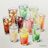 Soft Drinks (Oolong Tea, Green Tea, Jasmine Tea, Coca-Cola, Ginger Ale, Calpis, Orange, Grape)
