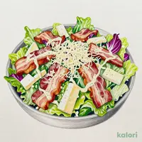 ゴロッとベーコンとチーズのシーザーサラダ