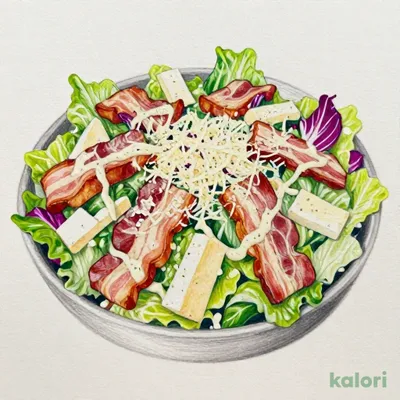 ゴロッとベーコンとチーズのシーザーサラダ
