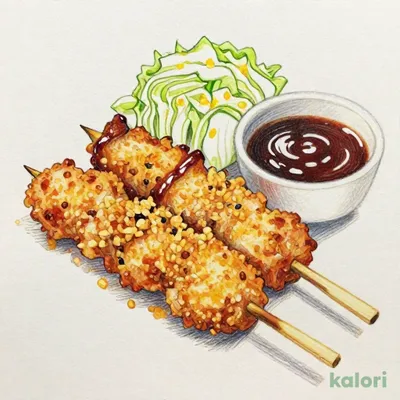 Sauce Kushi-Katsu (Deep-Fried Skewered Pork), 2 pcs