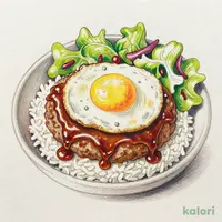 ハンバーグロコモコプレート テリヤキソース