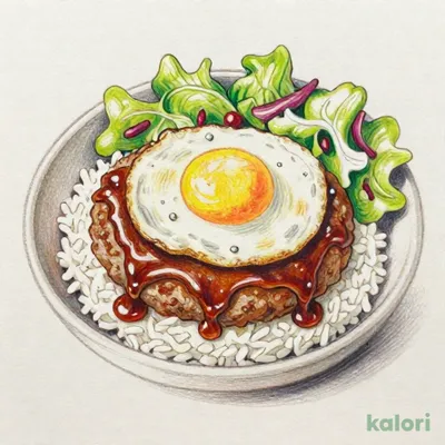 ハンバーグロコモコプレート テリヤキソース