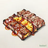 中落カルビカットステーキ パイナップルBBQソース