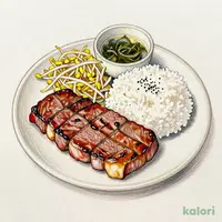 カルビ・ハラミ定食