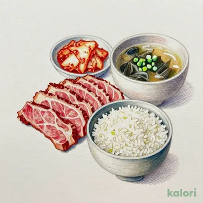 カルビ定食 200g