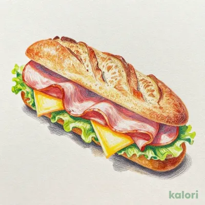 バゲットハムチーズサンド