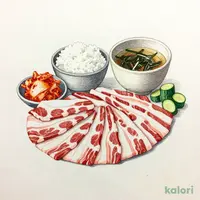 ファミリーカルビ＆中落ちカルビ定食