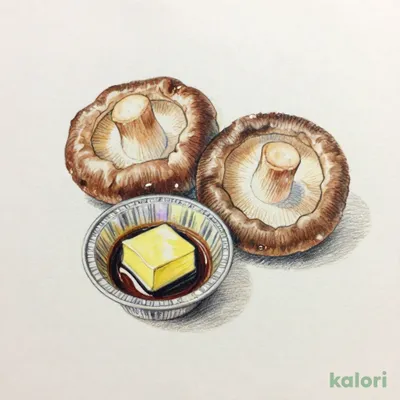 国産しいたけのバター醤油焼き