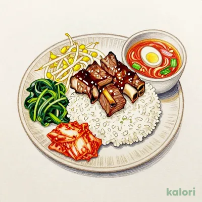 Kalbi Beef Bento and Yukgaejang Soup Set