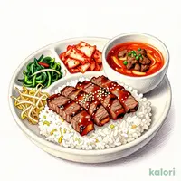 焼肉ハラミ弁当&ユッケジャンスープセット