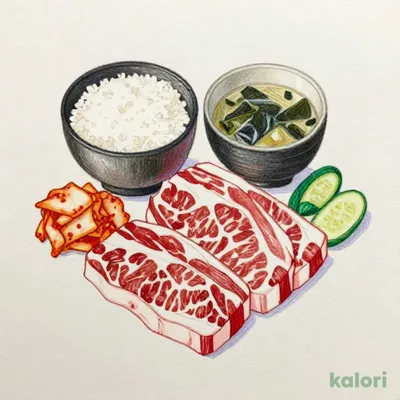 牛ハラミ＆ミスジ定食