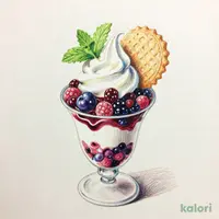 甘酸っぱいヨーグルトのベリーパフェ
