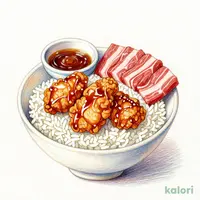 鶏の唐揚丼＆焼肉セット