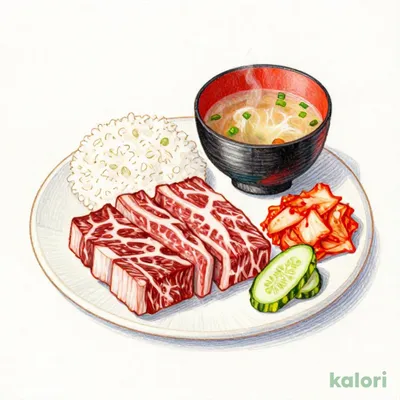 黒毛和牛カルビ定食