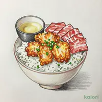 肉丼&焼肉ランチ 鶏の唐揚げ丼