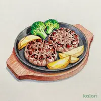 学生ハンバーグ180g＆あさくまハンバーグ120g