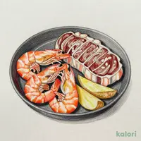 Head-On Shrimp & US Sirloin Steak 100g