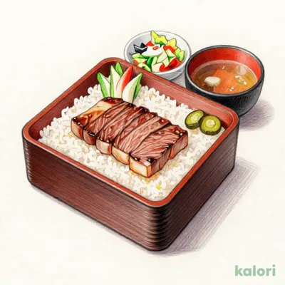 ロースステーキ重（きらく亭）