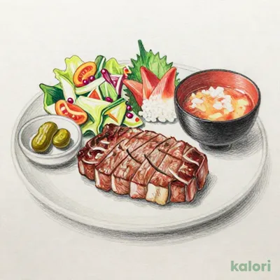 赤身ステーキ御膳（きらく亭）