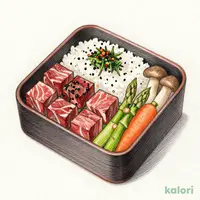 黒毛和牛 サイコロステーキ弁当（国際通り本店）
