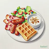 モーニングプレート ワッフル