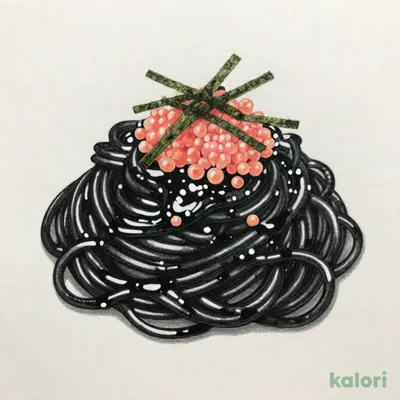イカスミと博多明太子