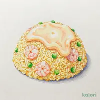 エビピラフ 濃厚エビクリームソース添え