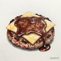 チーズ&デミグラスソースハンバーグ