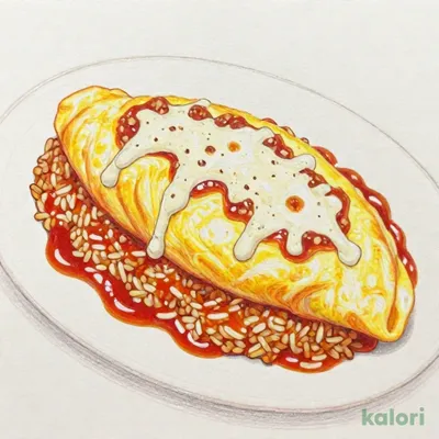 モッツァレラのミートクリームオムライス