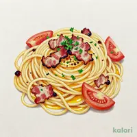 燻製ベーコンとフレッシュトマトのペペロンチーノ