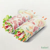 生ハムとチキンの生春巻き