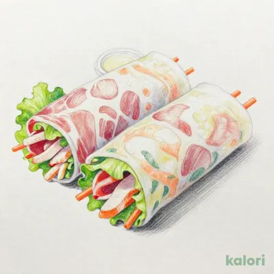 生ハムとチキンの生春巻き