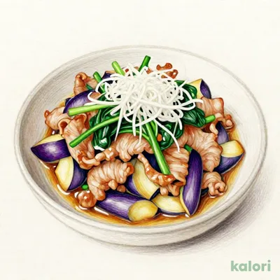 豚肉とナスと水菜の大根おろしポン酢