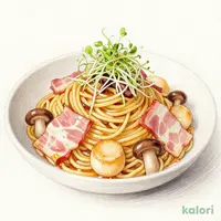 ホタテときのことベーコンのバター醤油