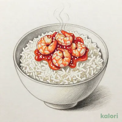 海老チリソースかけご飯
