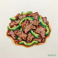 牛肉とピーマンの細切り炒め