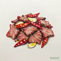 牛肉の唐辛子炒め