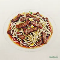牛肉の細切りとにんにく芽炒め