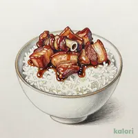 骨付き豚バラ肉かけご飯